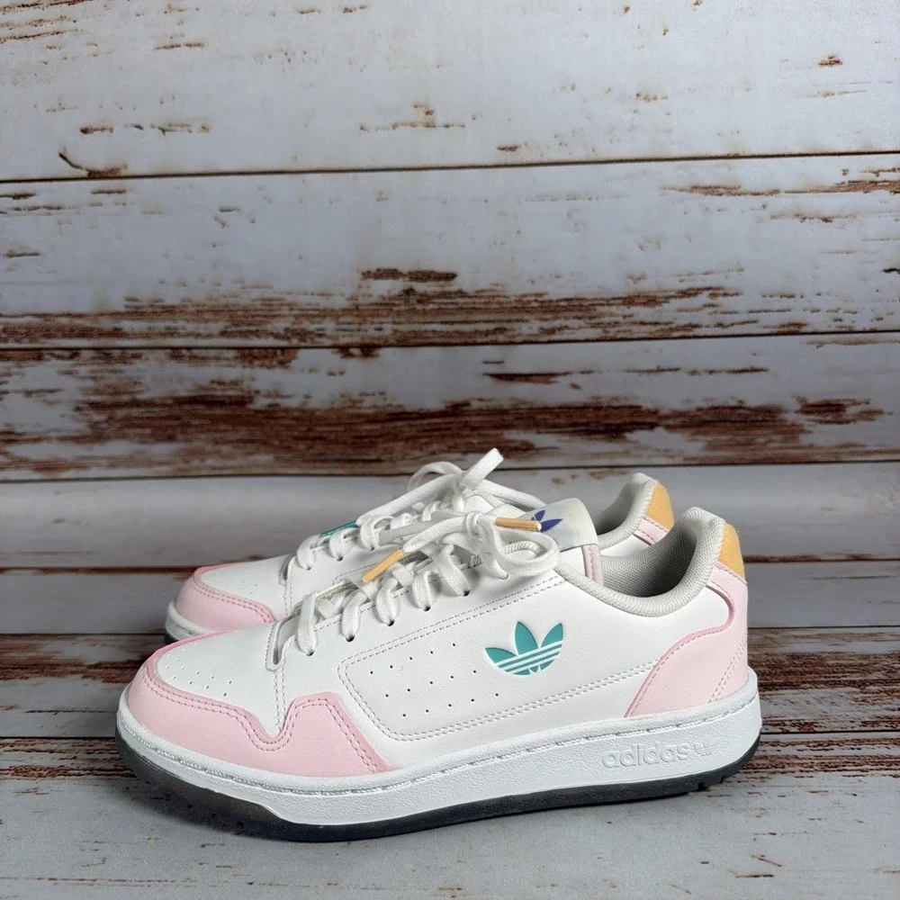 Adidas NY 90 Cloud Size 4.5 White Light Purple Clear Pink GS GY1172
